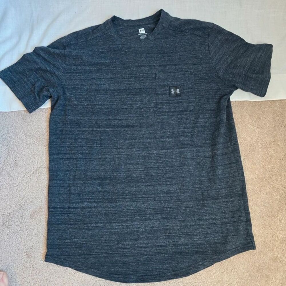 Under Armour Mens Medium Dark Gray Heather Short Sleeve Shirt